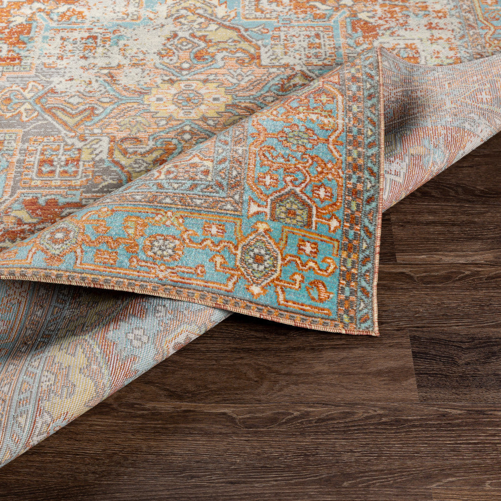 Bodrum BDM-2312 Rug, Ivory and Burnt Orange, 7'10