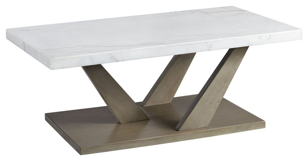 Greta Rectangular Coffee Table, Gray