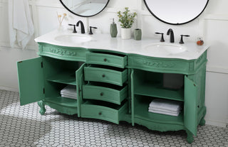 Bathroom Vanity, Vintage Mint, 72", Double Sink