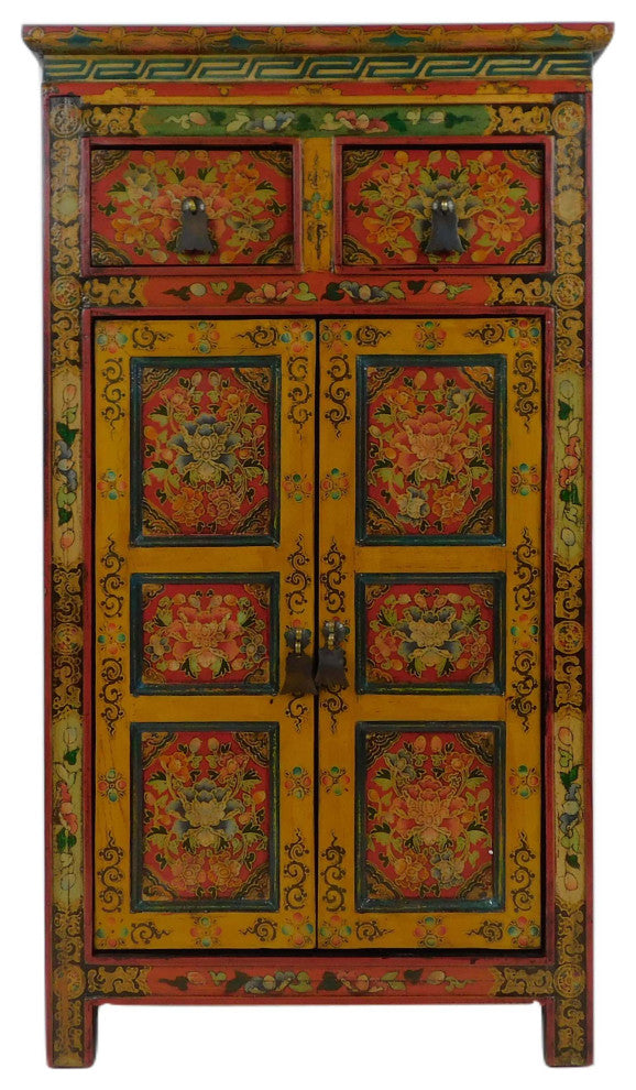 Tibetan Floral Hall Chest