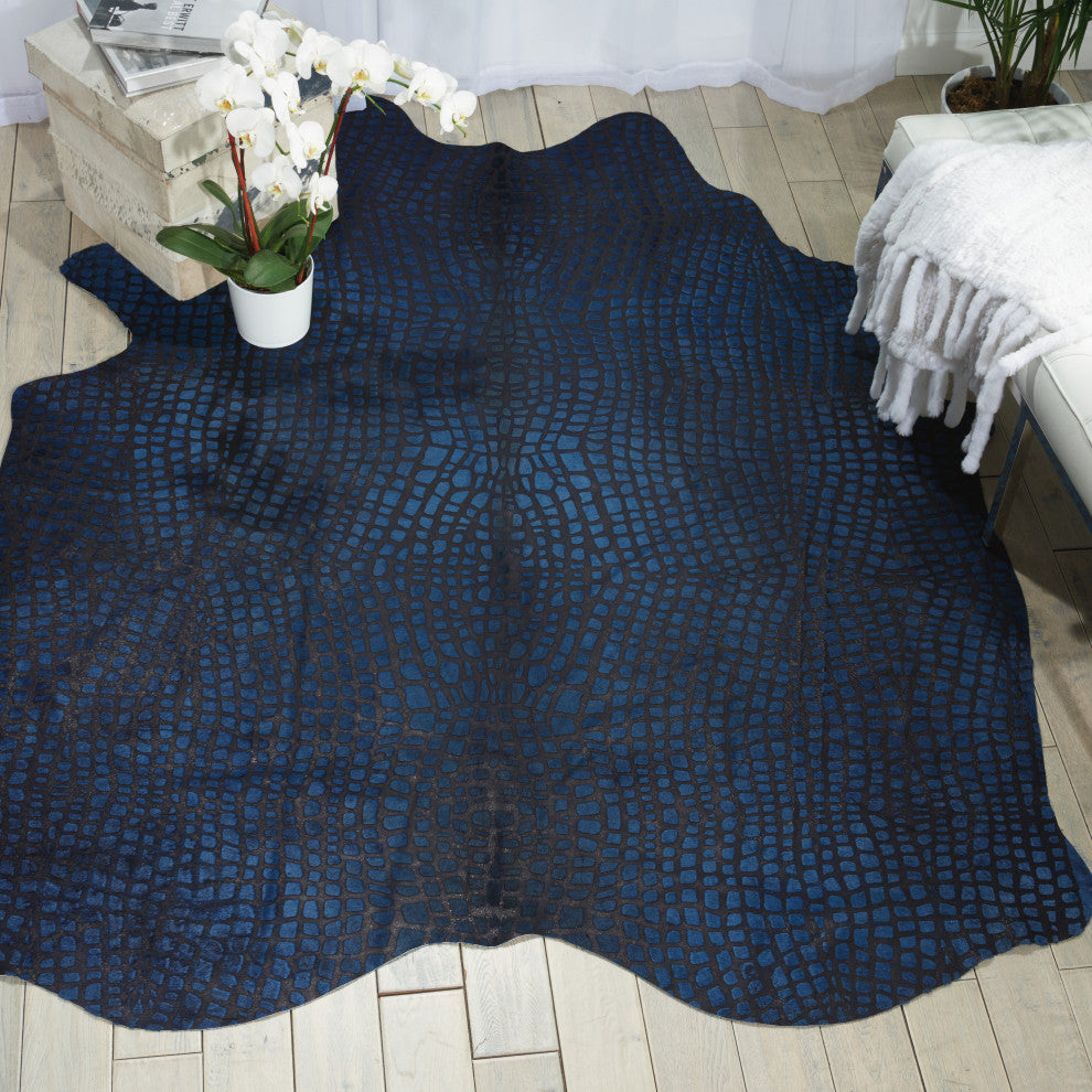 Mina Victory BR700 Throw Rug, Indigo, 5' x 7'