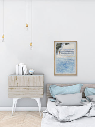 "Lined Up Umbrellas" Framed Painting Print, 8x12