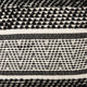 Garima 22Lx22Wx14H Black/White Wool and Cotton Patterned Pouf