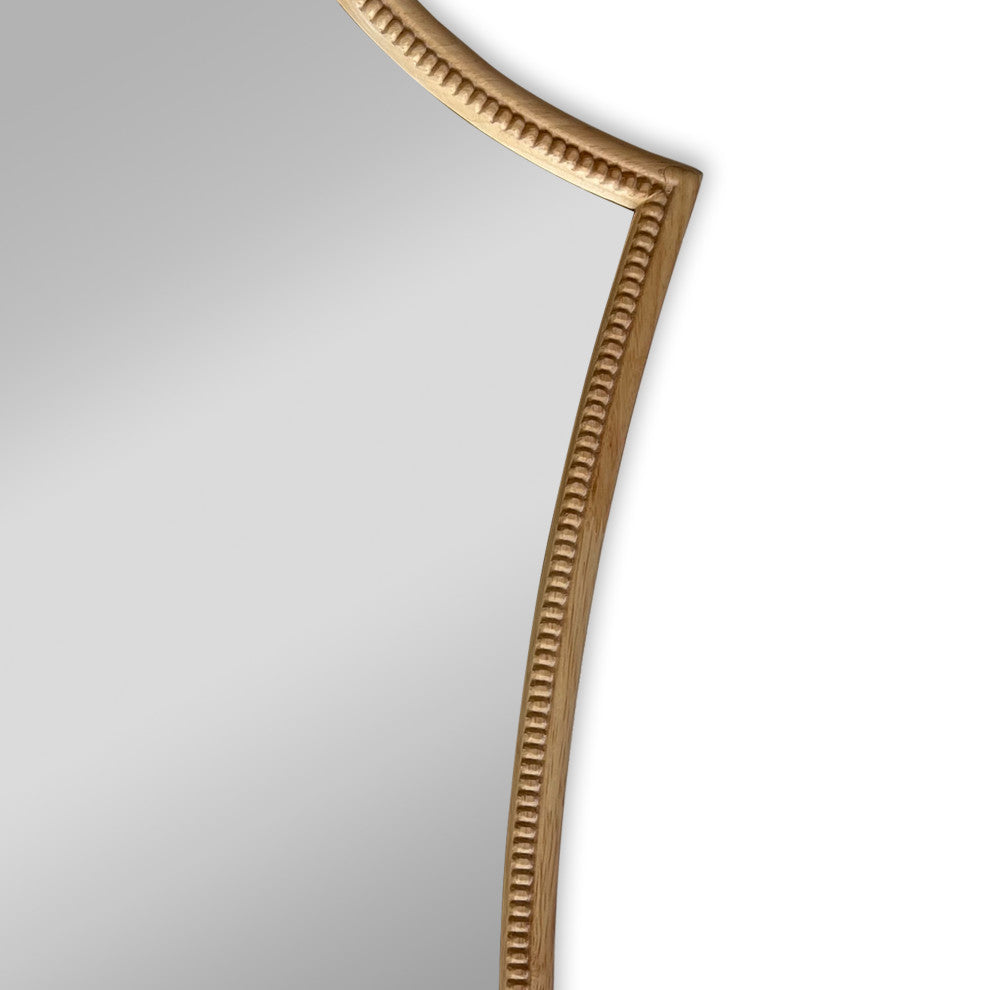 Chloe's Reflection Contemporary Maple Wood Dual-Arched Framed Wall Mirror