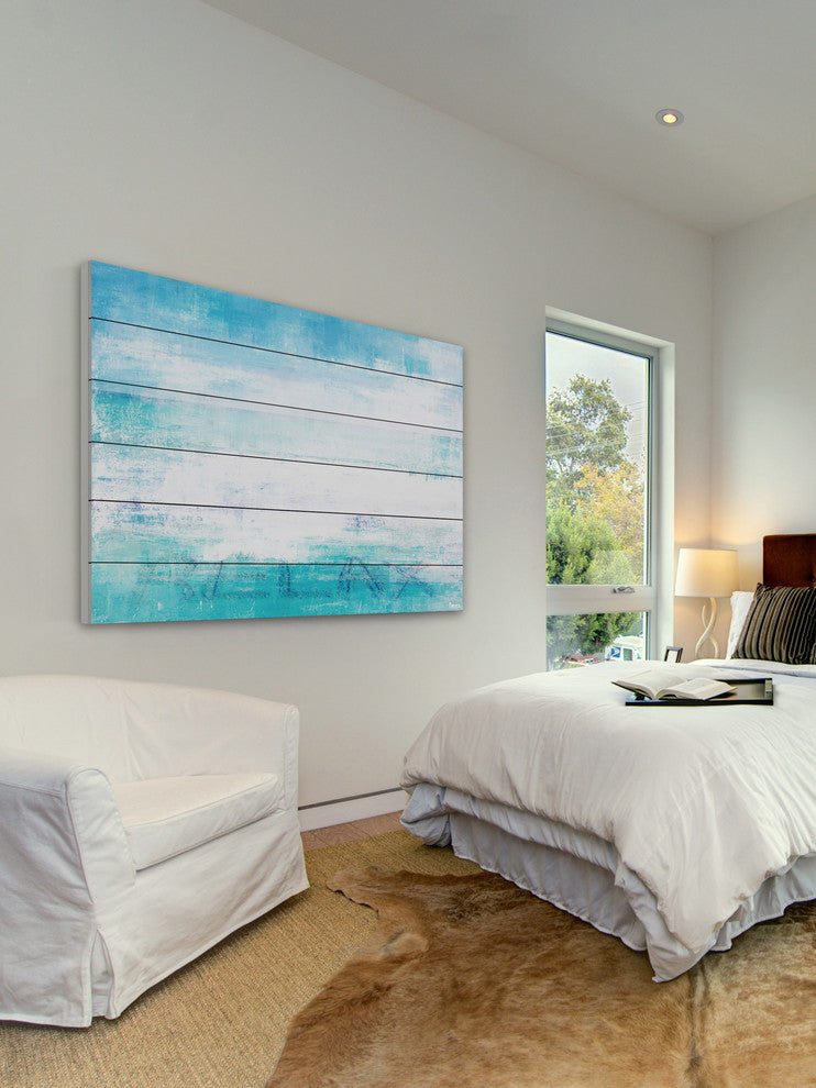 "Relaxation" Painting Print on White Wood, 45"x30"