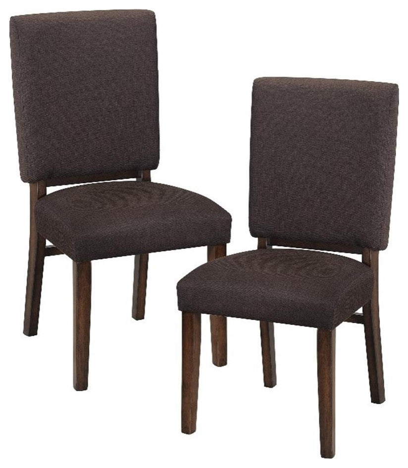 Lexicon Contemporary Wood Dining Room Chair in Walnut (Set of 2)