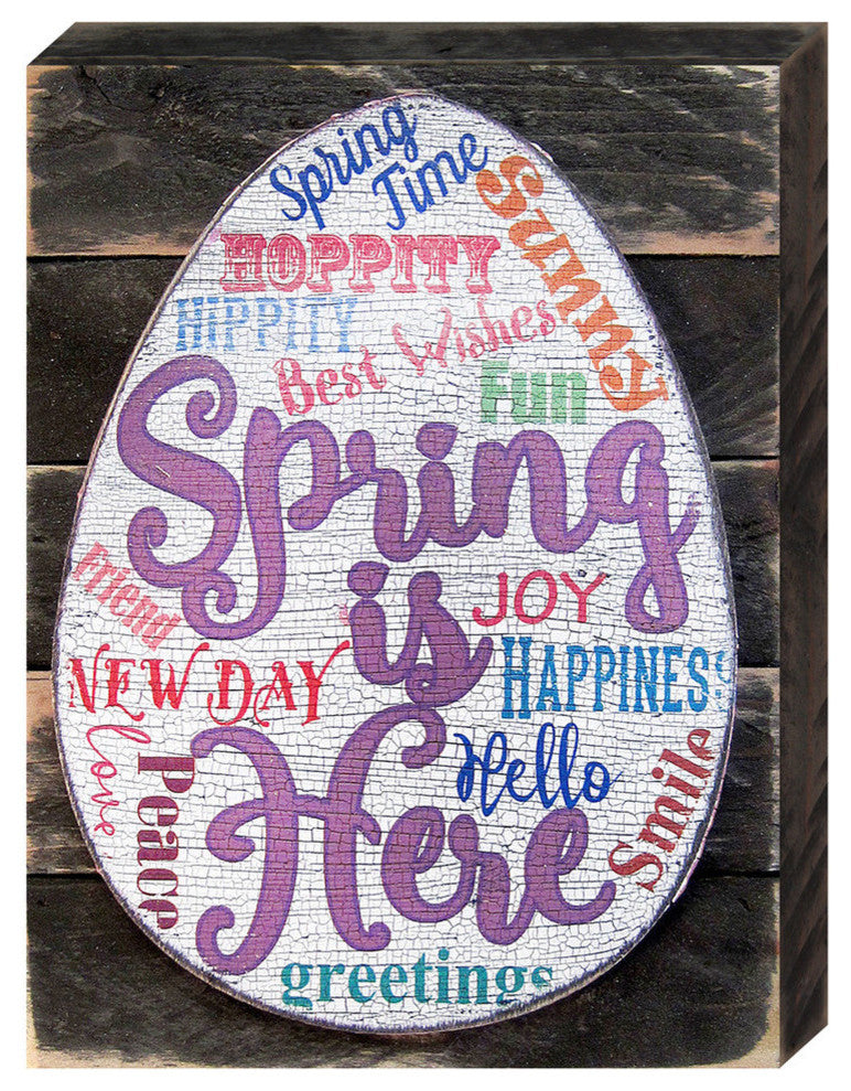 Spring Is Here Easter Egg Decorated