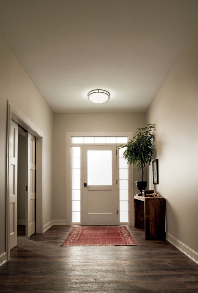 Kichler Avon 1 Light LED Flush Mount, Olde Bronze, 32