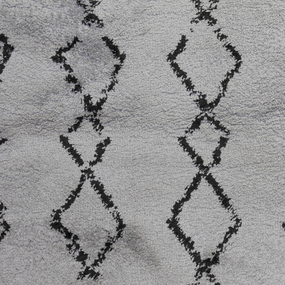 Aspen Shag Polypropylene Area Rug, Gray/Black, 8'3" X 11'6"