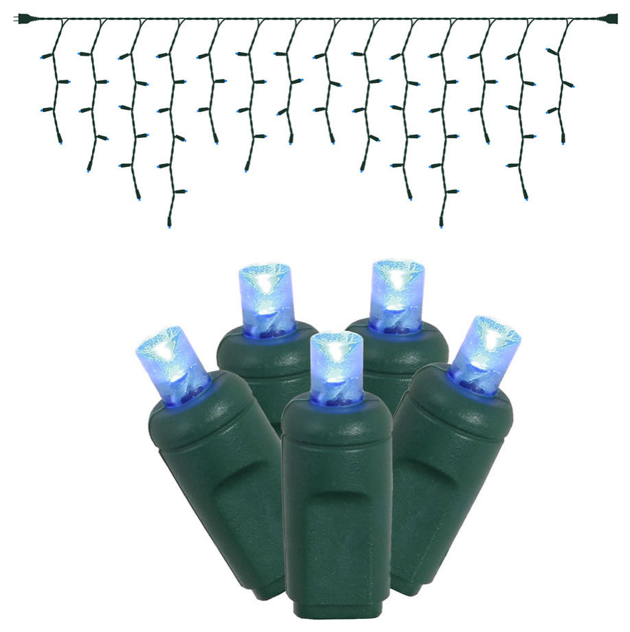 Vickerman X6G3302 70 Blue Icicle Wide Angle Led, 9' Christmas Mold Light Strand