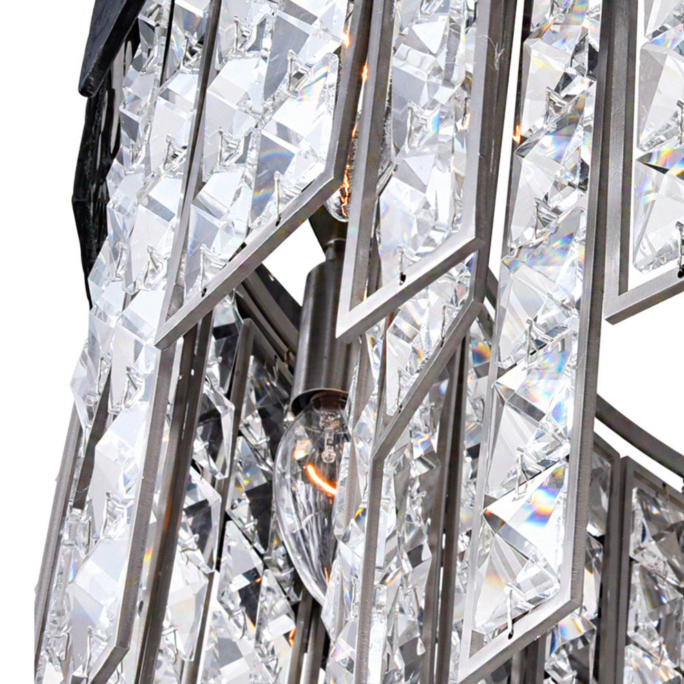 Glacier 6 Light Down Chandelier With Polished Nickel Finish