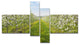 Bloomy Peach Forest Photography, Floral Canvas Art Print, 60"x32", 4 panels
