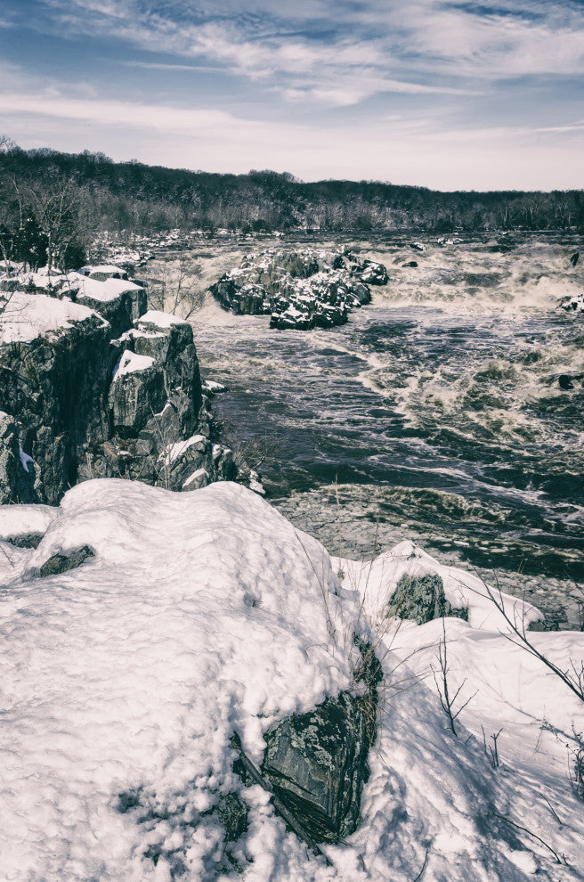 Great Falls Vintage Rural Landscape Framed Photo Paper Wall Art Prints, Red Oak, 11" X 14"