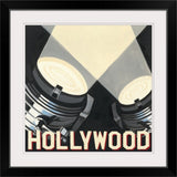 "Hollywood" Black Framed Art Print, 28"x28"x1"