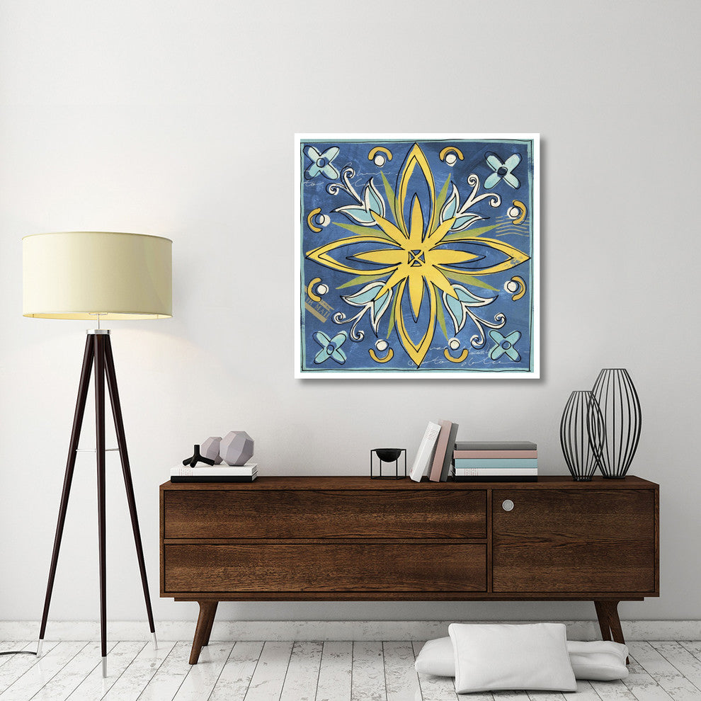 "Tuscan Sun Tile I Color" Digital Paper Print by Anne Tavoletti, 42"x42"