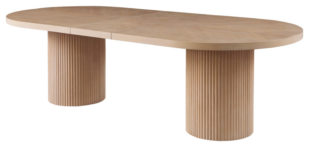 Dobby Mid-Century Modern Extendable Wooden Dining Table