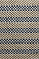 5" x 7" Brown and Navy Striped Area Rug