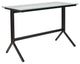 Highland Collection Glass Computer Desk with Black Metal Frame