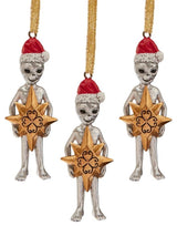 3 Pak Alien Xmas Ornament