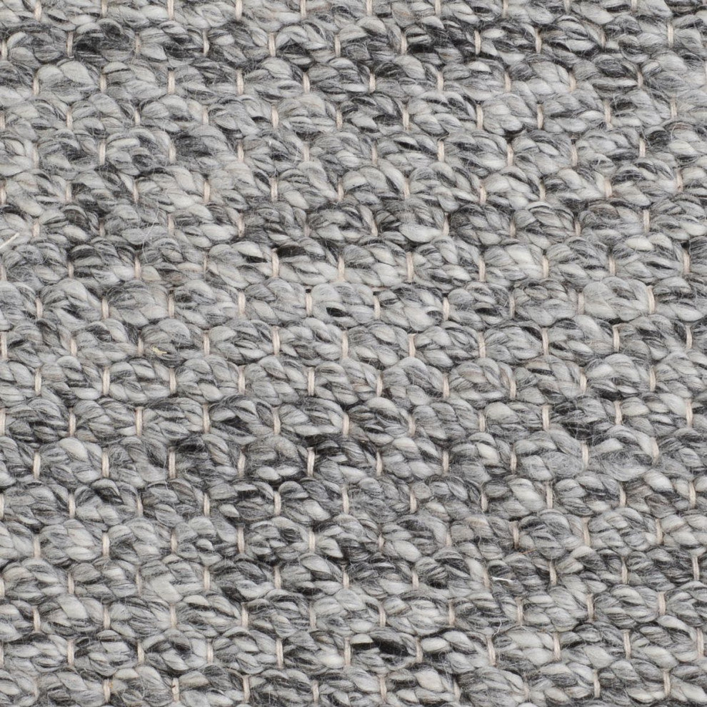 Classic Home Heathered Wool Gray Rug, 9'x12'