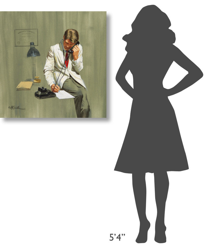 "The Two Faces of Dr. Collier" Stretched Canvas Giclee by Mort Kunstler, 30x30"