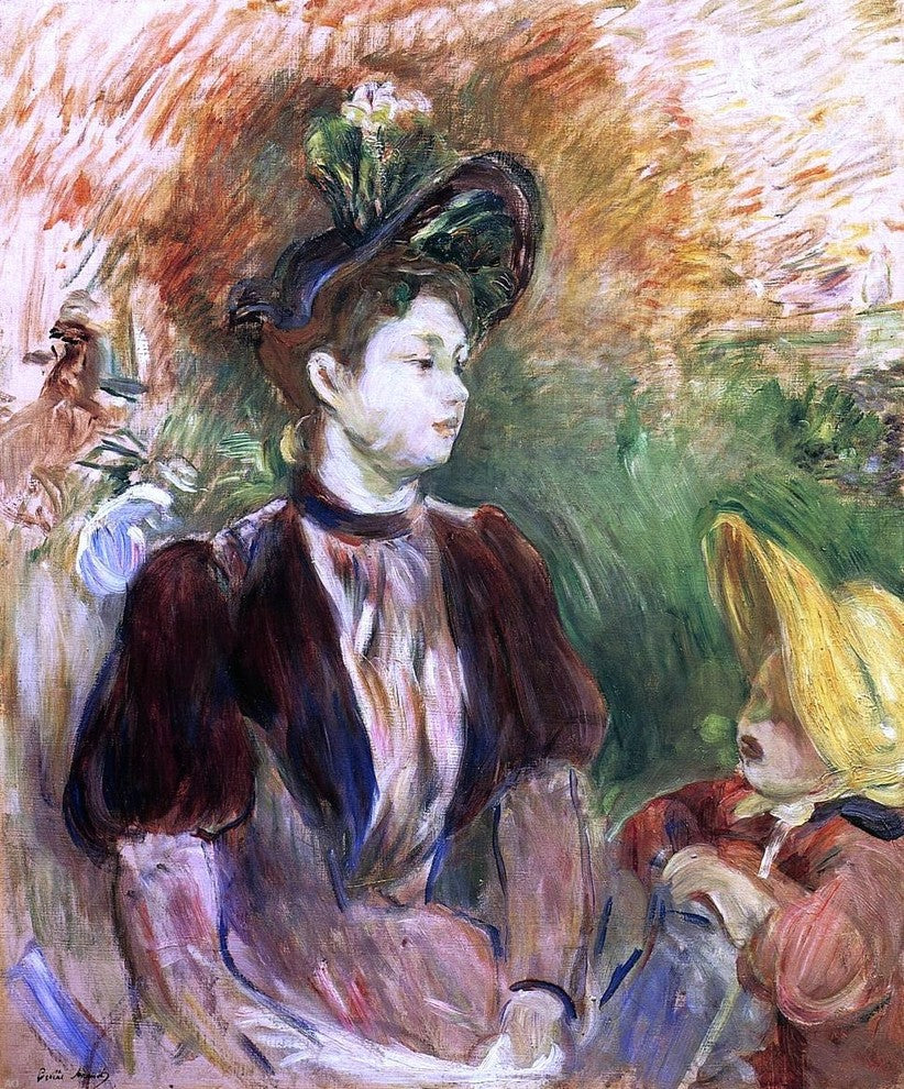 Berthe Morisot Young Woman and Child Avenue du Bois Wall Decal