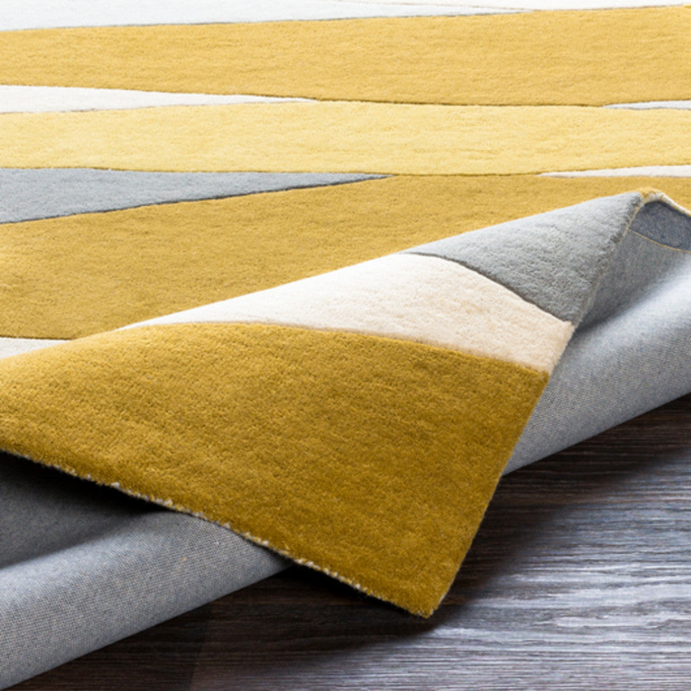 Surya Forum FM-7203 Modern Area Rug, Cream, 12'' x 15'' Rectangle