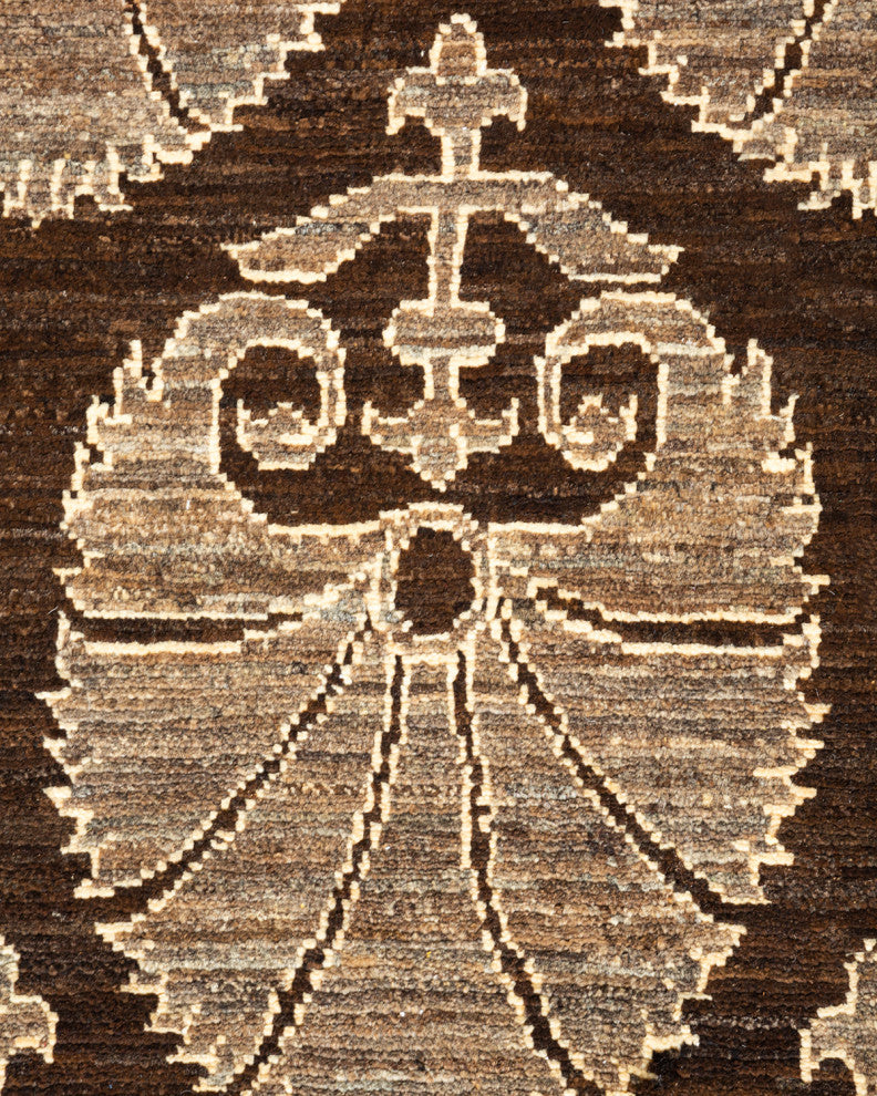 Eclectic, One-of-a-Kind Hand-Knotted Area Rug Brown, 6'10"x10'0"