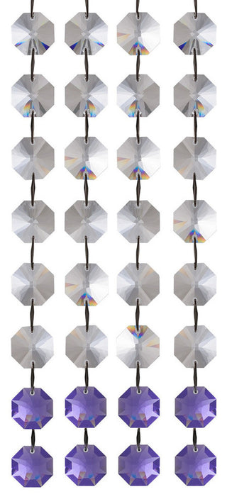 Milieu 1-Light Modern Mini-Pendant by Allegri, Firenze Blue Violet
