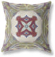 20" Green Brown Geo Tribal Suede Throw Pillow