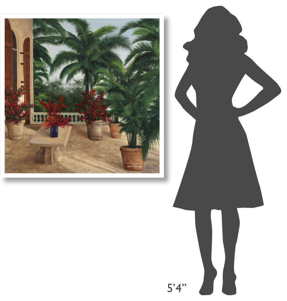"Tuscany Patio" Digital Paper Print by Diane Romanello, 38"x38"