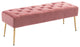 Button Tufts Bedroom Bench, Pink-Velvet