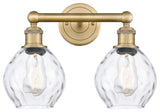 Waverly 2-Light 15" Bath Vanity Light, Brushed Brass Finish, Clear Shade