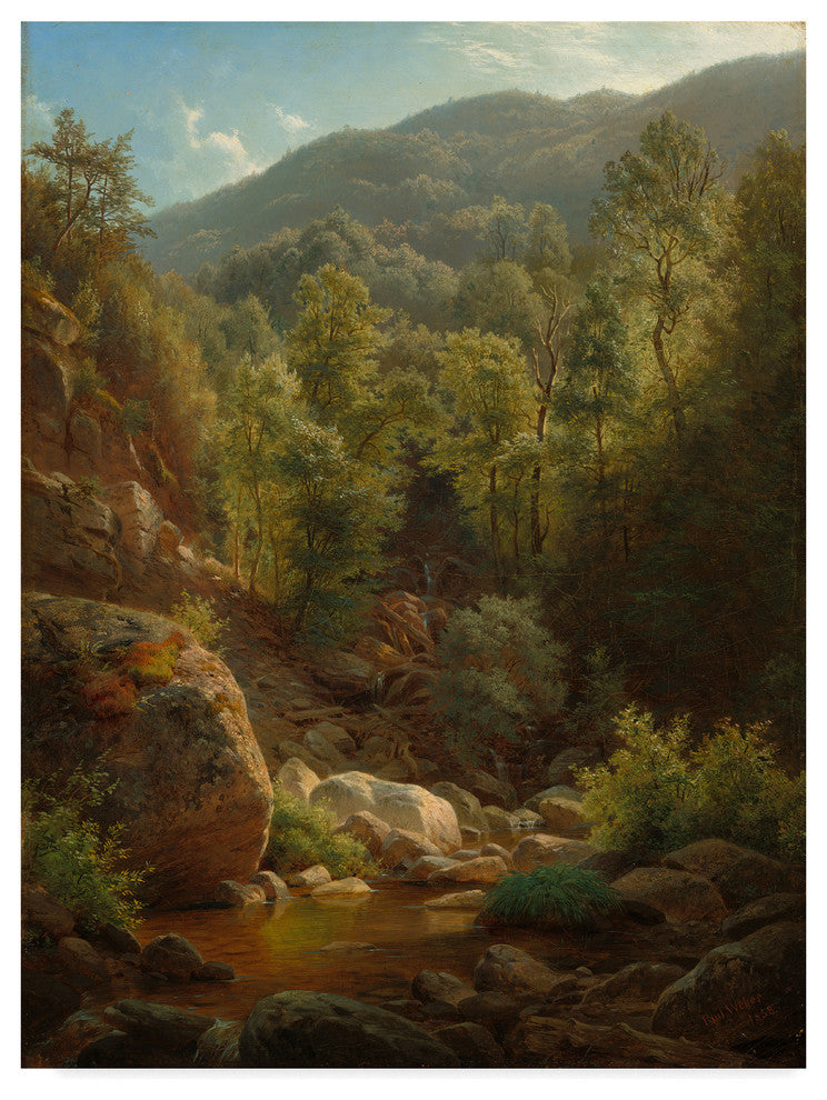 Paul Weber ''Scene In The Catskills, 1858'' Canvas Art