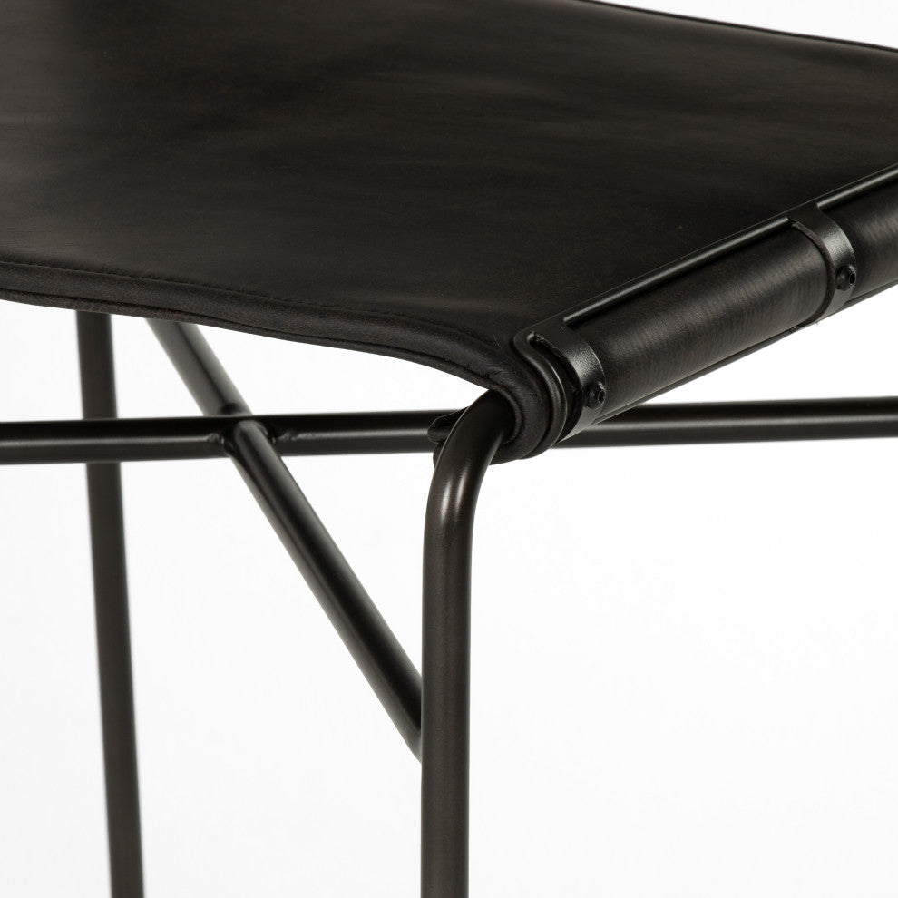 Wharton Stool-Distressed Black-Bar