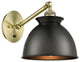 Innovations 317-1W-AB-M14-BK-LED Adirondack 1 Light Sconce, Antique Brass