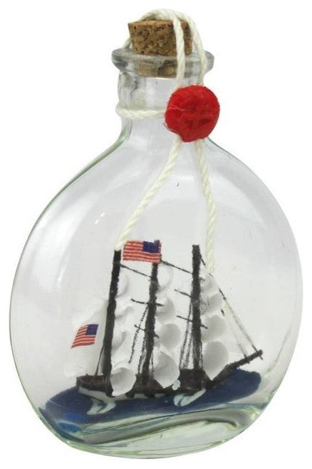 USS Constitution Model Ship in a Glass Bottle, 4"