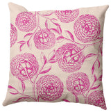 Antique Flowers Decorative Throw Pillow, Orchid, 26"x26"
