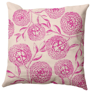 Antique Flowers Decorative Throw Pillow, Orchid, 26"x26"