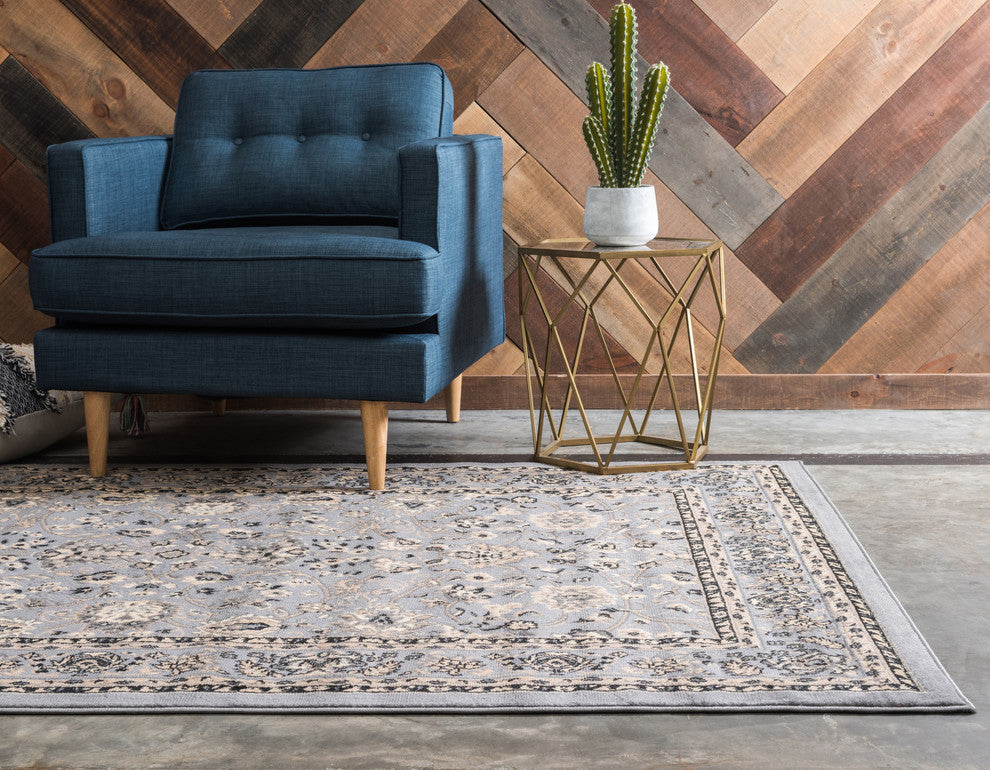 Unique Loom Gray Washington Sialk Hill 5' 0 x 8' 0 Area Rug