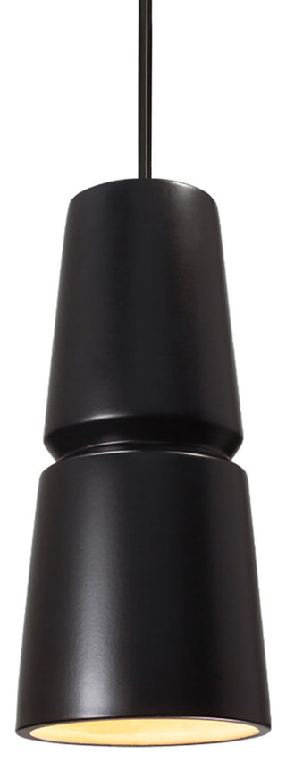 Small Cone 1-Light Pendant, Carbon Matte Black, Matte Black, Integrated LED