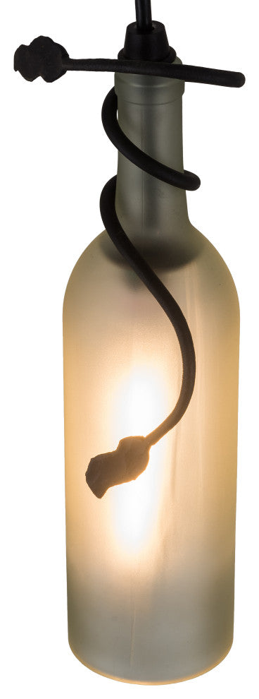 3W Tuscan Vineyard Frosted White Wine Bottle Mini Pendant