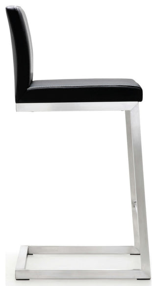 TOV Furniture Parma Black Stainless Steel Counter Stool - Set of 2