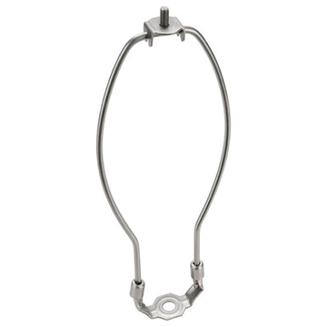 Aspen Creative 20007-22, 10" Heavy Duty Lamp Harp With Saddle Satin Nickel 2Pk