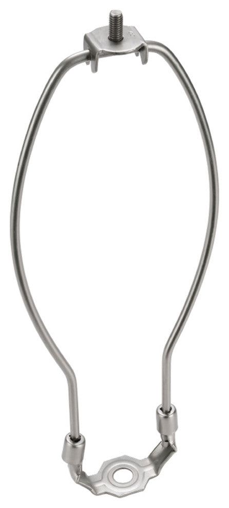 Aspen Creative 20007-22, 10" Heavy Duty Lamp Harp With Saddle Satin Nickel 2Pk
