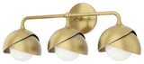 Brooklyn 3-Light  Bath Sconce, Modern Brass, Modern Brass, Opal Glass