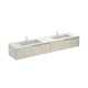 UNIT 48" MIO 2DR White Oak / Sand Handles With Ceramic Top