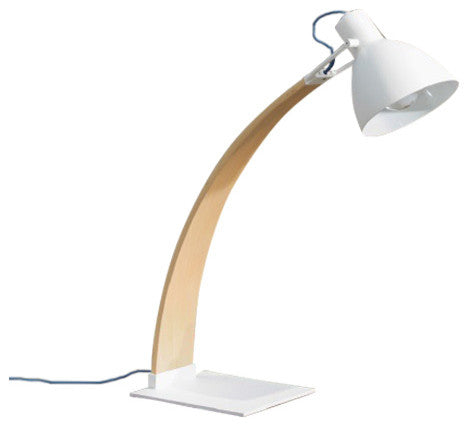Laito Wood Table Lamp, White