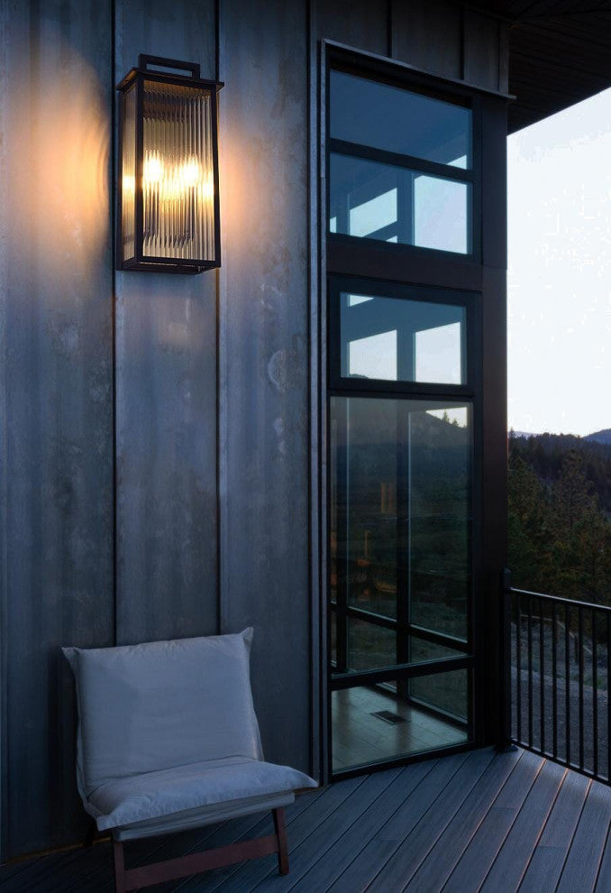 Home Living 8.5" Outdoor Wall Sconce, Black