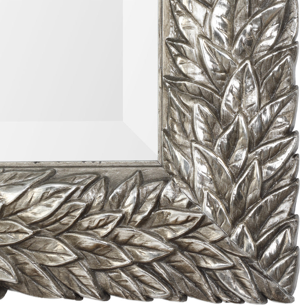 Evelina Silver Leaves Mirror